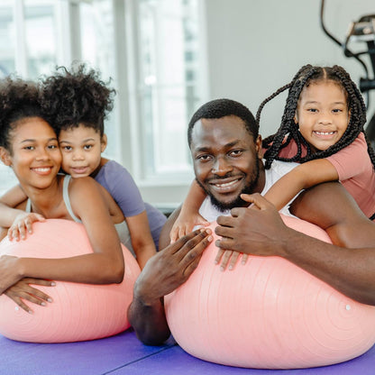 Anti Burst 65 cm Exercise Ball with Inflation Pump, Non-Slip Gym Ball, for Yoga (1 Pc / Mix Design & Color)