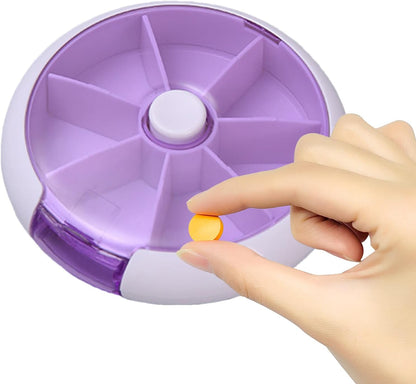 Cute 7-Day Pill Box Dispenser ��� Portable 7-Grid Medicine Organizer