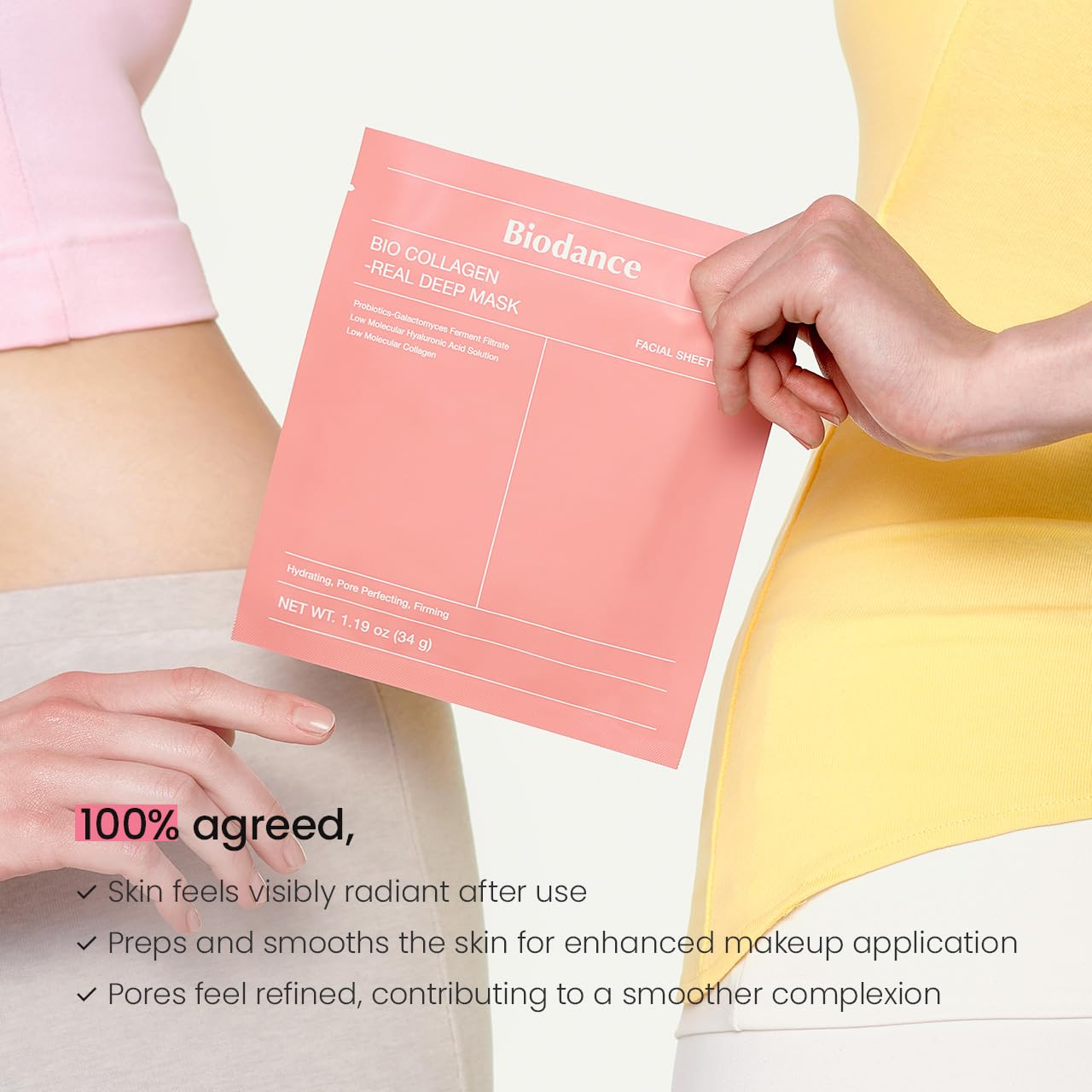 BIODANCE Bio-Collagen Real Deep Mask, Hydrating Overnight Hydrogel Mask, Pore Minimizing, Plumping, Elasticity Improvement, Korean Skin Care, Gifts for Women | 1.19oz(34g) x 16ea