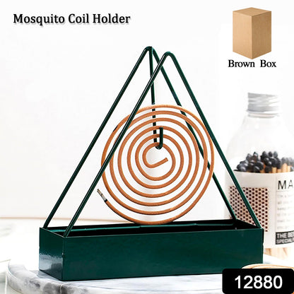 Triangular Iron Mosquito Coil Holder ��� Stylish Outdoor Incense