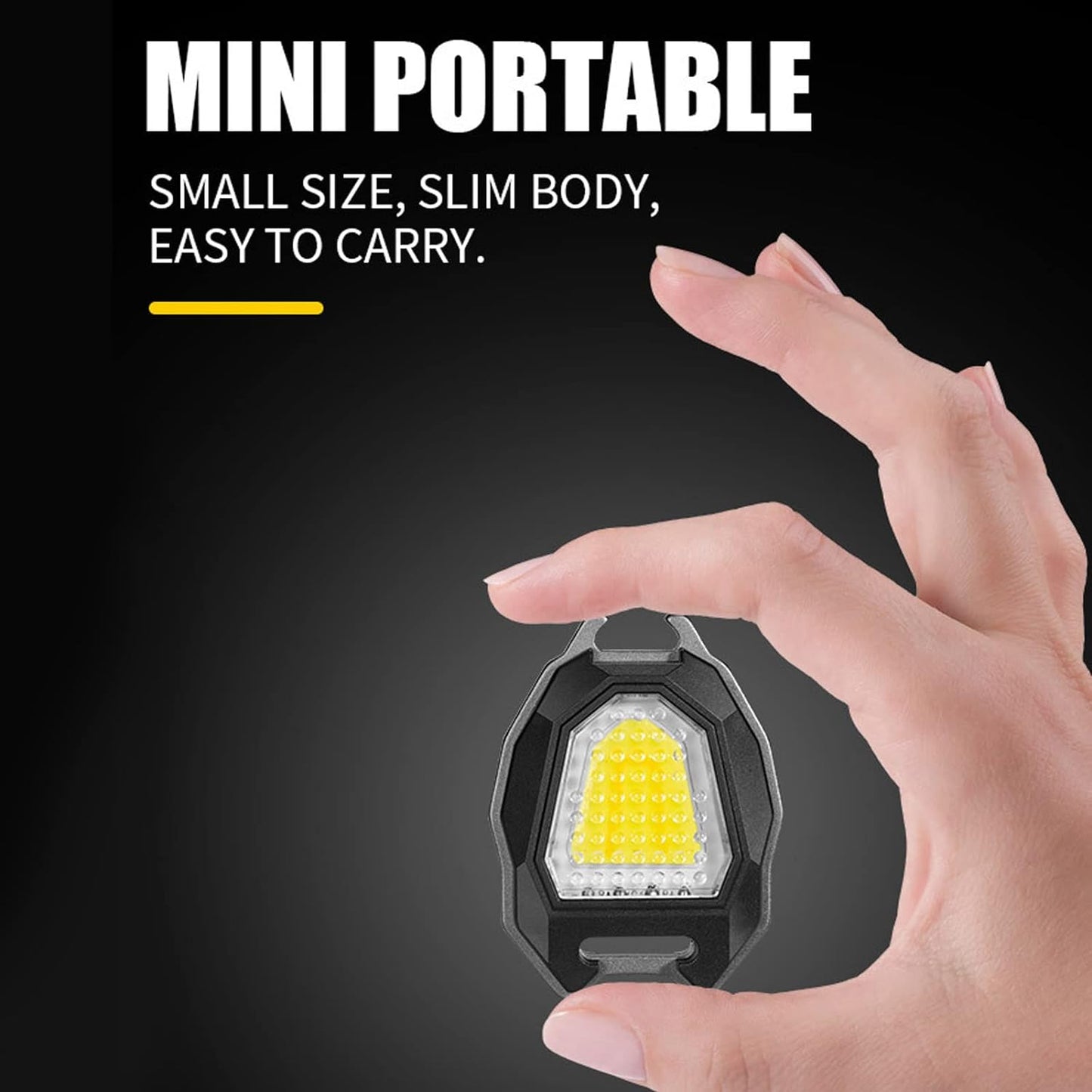 Triangular Camping Flashlight with Lighter ��� 6 Modes, 3 Colors, Waterproof, Magnetic Ke