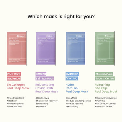 BIODANCE Bio-Collagen Real Deep Mask, Hydrating Overnight Hydrogel Mask, Pore Minimizing, Plumping, Elasticity Improvement, Korean Skin Care, Gifts for Women | 1.19oz(34g) x 16ea