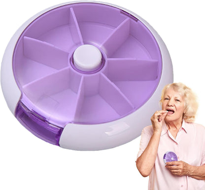 Cute 7-Day Pill Box Dispenser ��� Portable 7-Grid Medicine Organizer