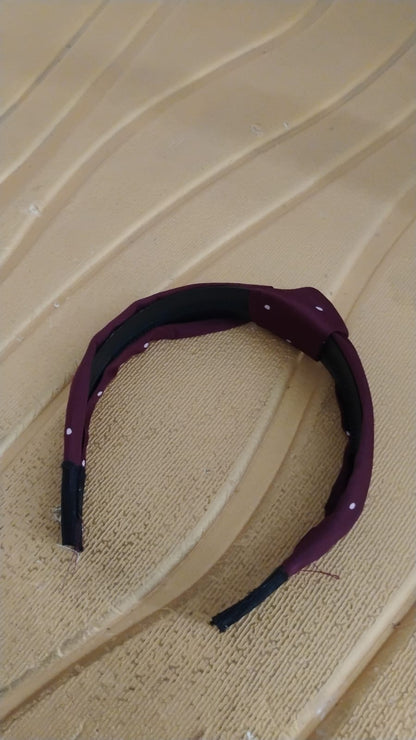 Women's Polka Dot Fabric Knot Hairband ��� Stylish & Comfortable