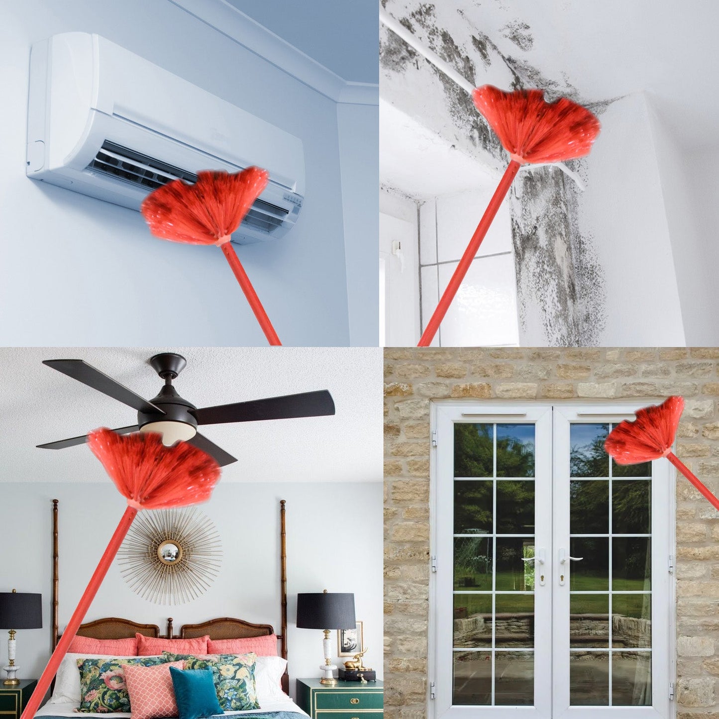 90-inch Metal Extendable Cobweb Brush ��� Ceiling, Fan & Light Dust Cleaning (M