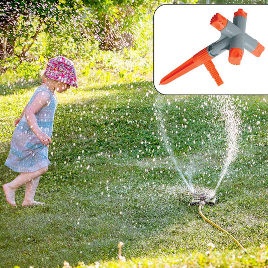 360�� Rotating Garden Sprinkler ��� Adjustable 4-Arm Lawn Wat