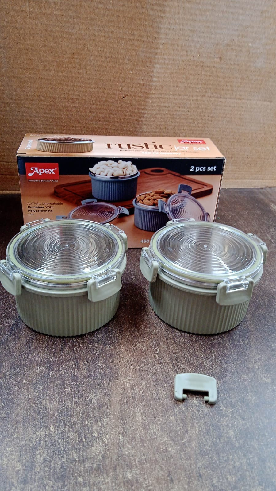 Apex Rustic Jar Set ��� 2 Pcs, 450ml Each
