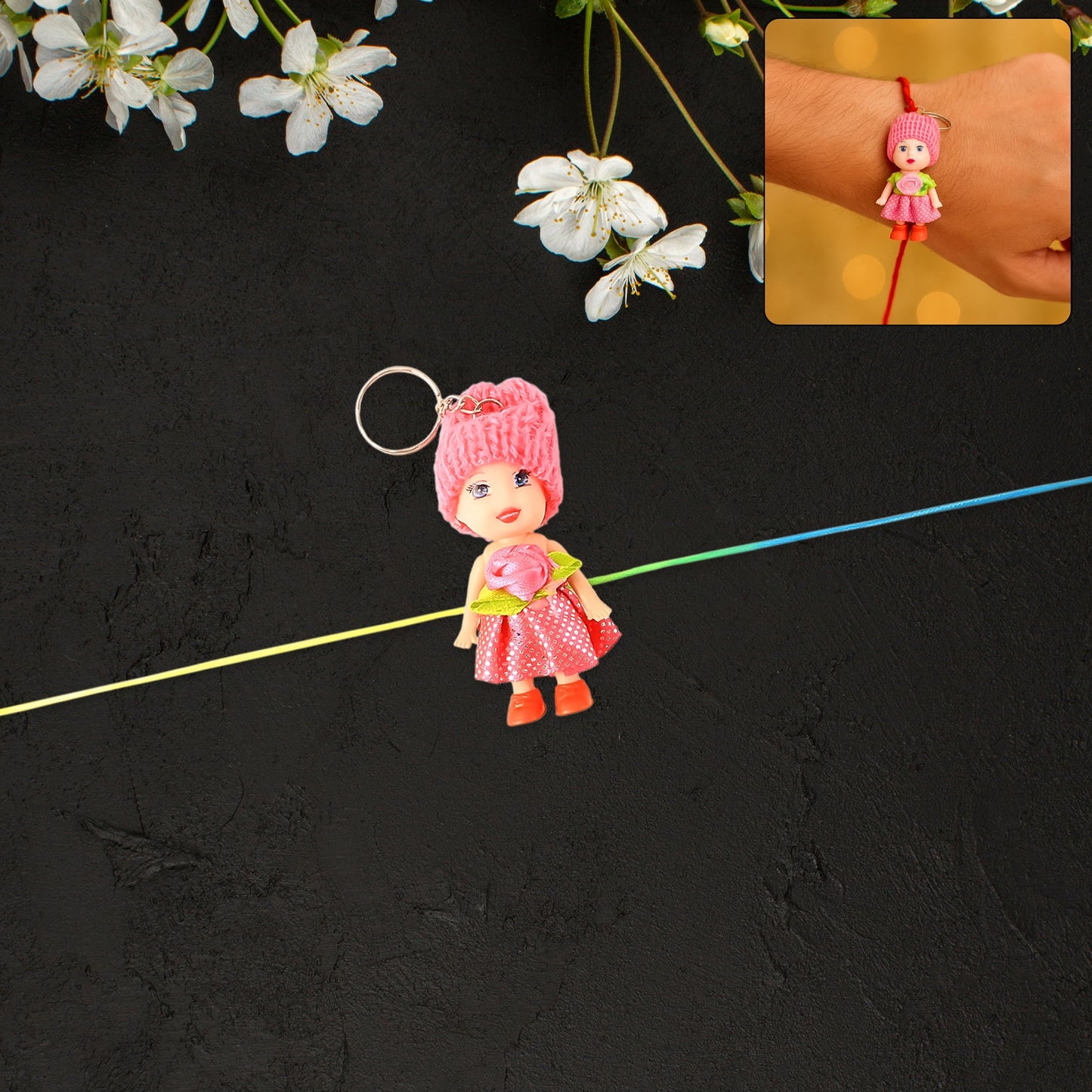 2-in-1 Kids Doll Bracelet cum Keychain ��� Stylish Soft Toy Bracelet for  Daily Use as Bag or Ke