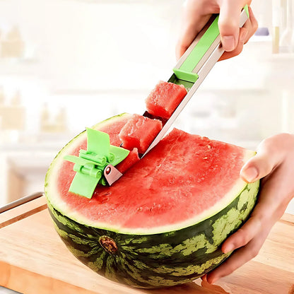 Stainless Steel Washable Watermelon Cutter ��� Windmill Slicer &