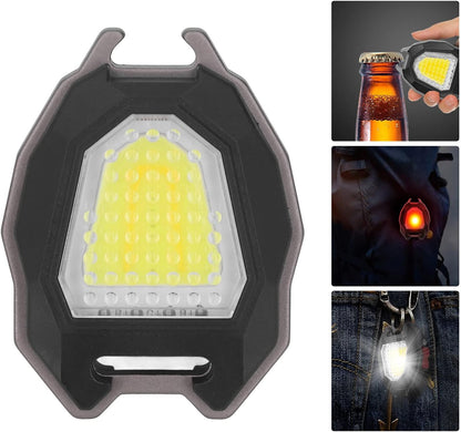 Triangular Camping Flashlight with Lighter ��� 6 Modes, 3 Colors, Waterproof, Magnetic Ke
