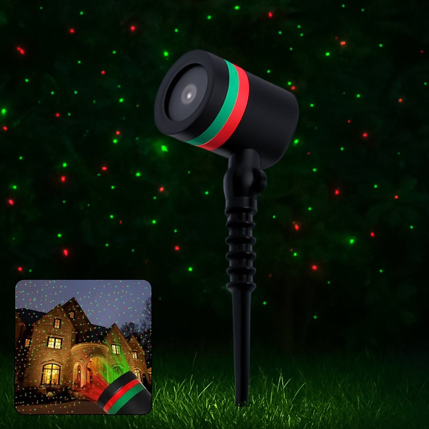 Star Fairy Motion Laser Projector ��� Multicolor Decorative Light for Indoor & Outdoor Festivities (No R