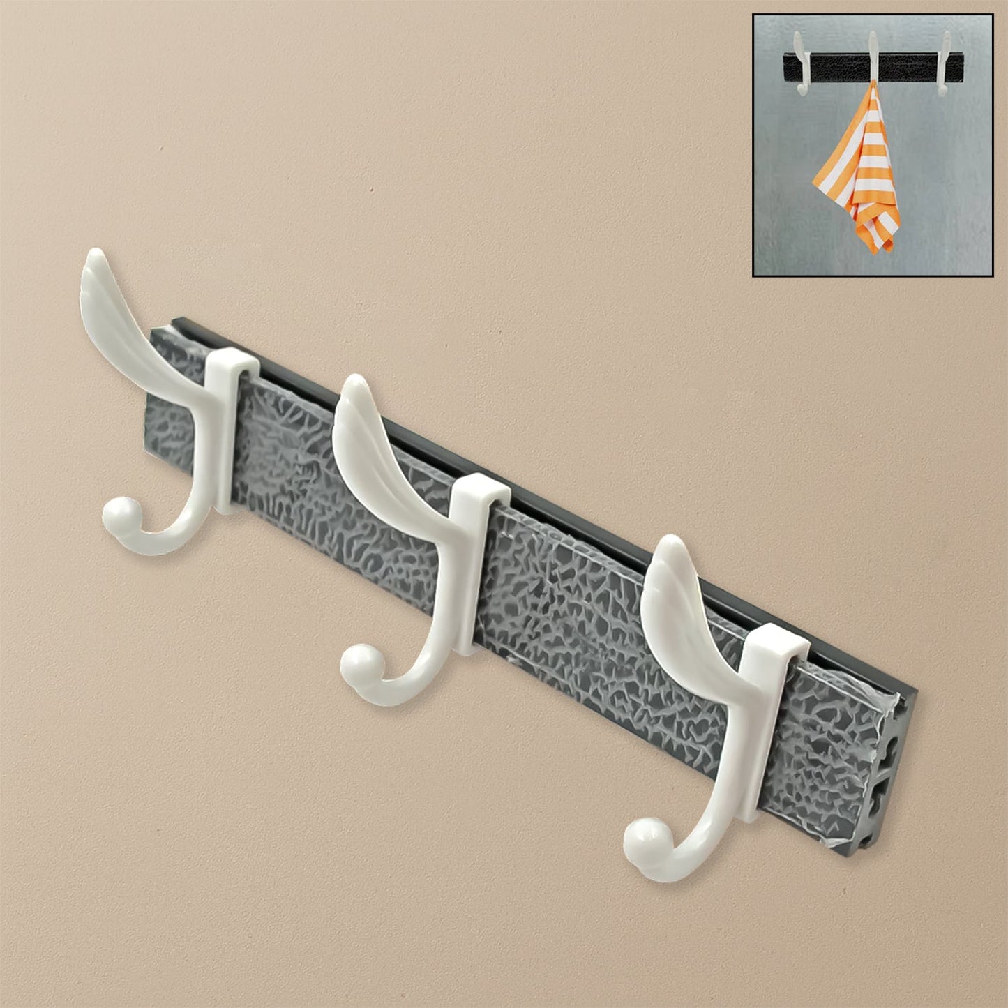 Wall Mounted Coat Hanger Rack ��� 6 Hooks for Clothes, Jackets