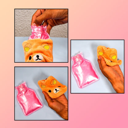 Warm Hug from a Panda: Orange Panda Hot Water Bag for Pain Relief