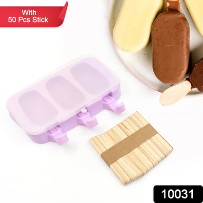 Silicone Sicle Molds ��� DIY Ice Pops with Lids & 50