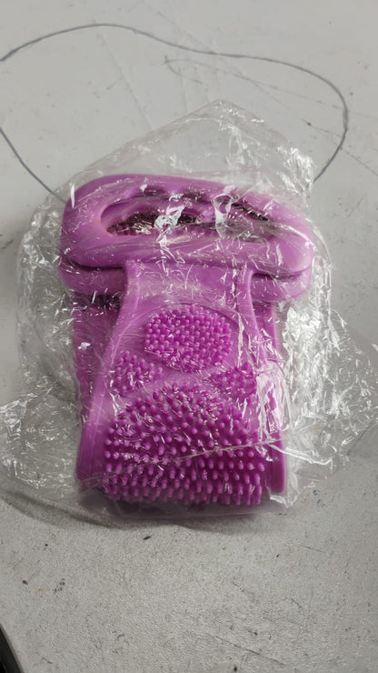 Silicone Body Back Scrubber Double Side Bathing Brush for Skin Deep Cleaning, Scrubber Belt