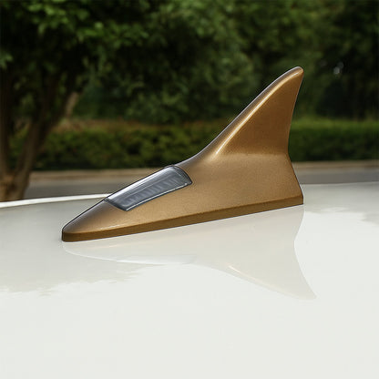 Shark Fin Light With Remote, LED Signal Antenna Solar Shark Fin Car Roof Light Sensor Decoration Flashing Lamps,��Solar Powered Radio Signal for Car Lamp Accessories (1 P