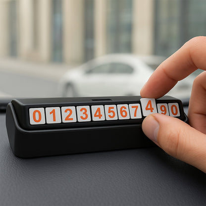 Temporary Car Parking Mobile Number Display with Magnetic Numbers Stickers (1Pc)ï¿