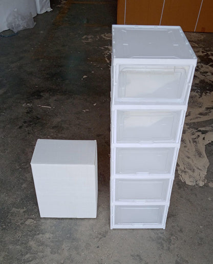 5-Layer Stackable Utility Cart ��� Foldable Storage Organizer for Clothes & Home