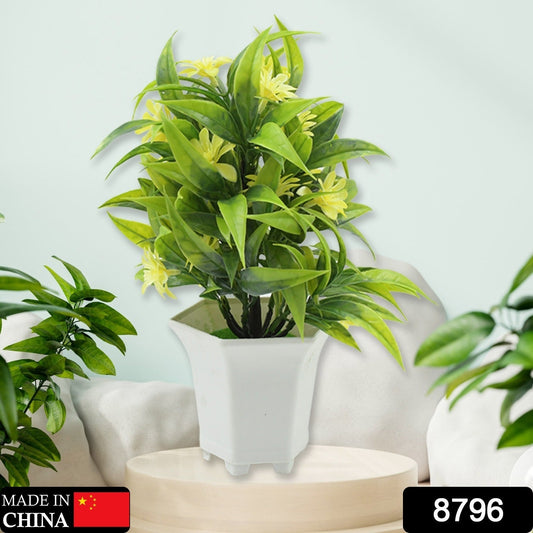 Artificial Flower Plant with Cute Pot οΏ½οΏ½οΏ½ Home & Office Tabletop Decor, Indoor Balcony Plant