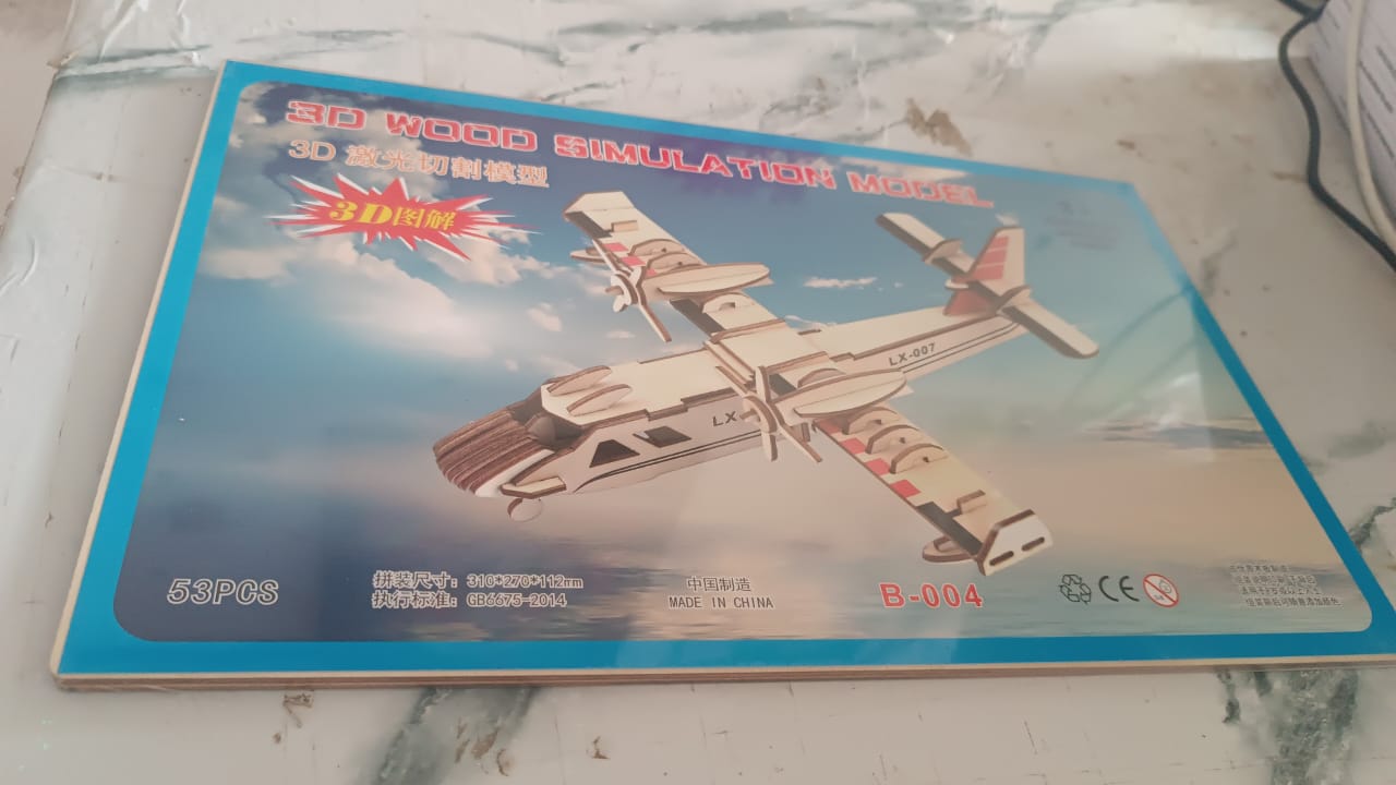 3D Wooden Aircraft Puzzle DIY Assembly Kit (Mix Design ���