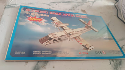 3D Wooden Aircraft Puzzle DIY Assembly Kit (Mix Design ���