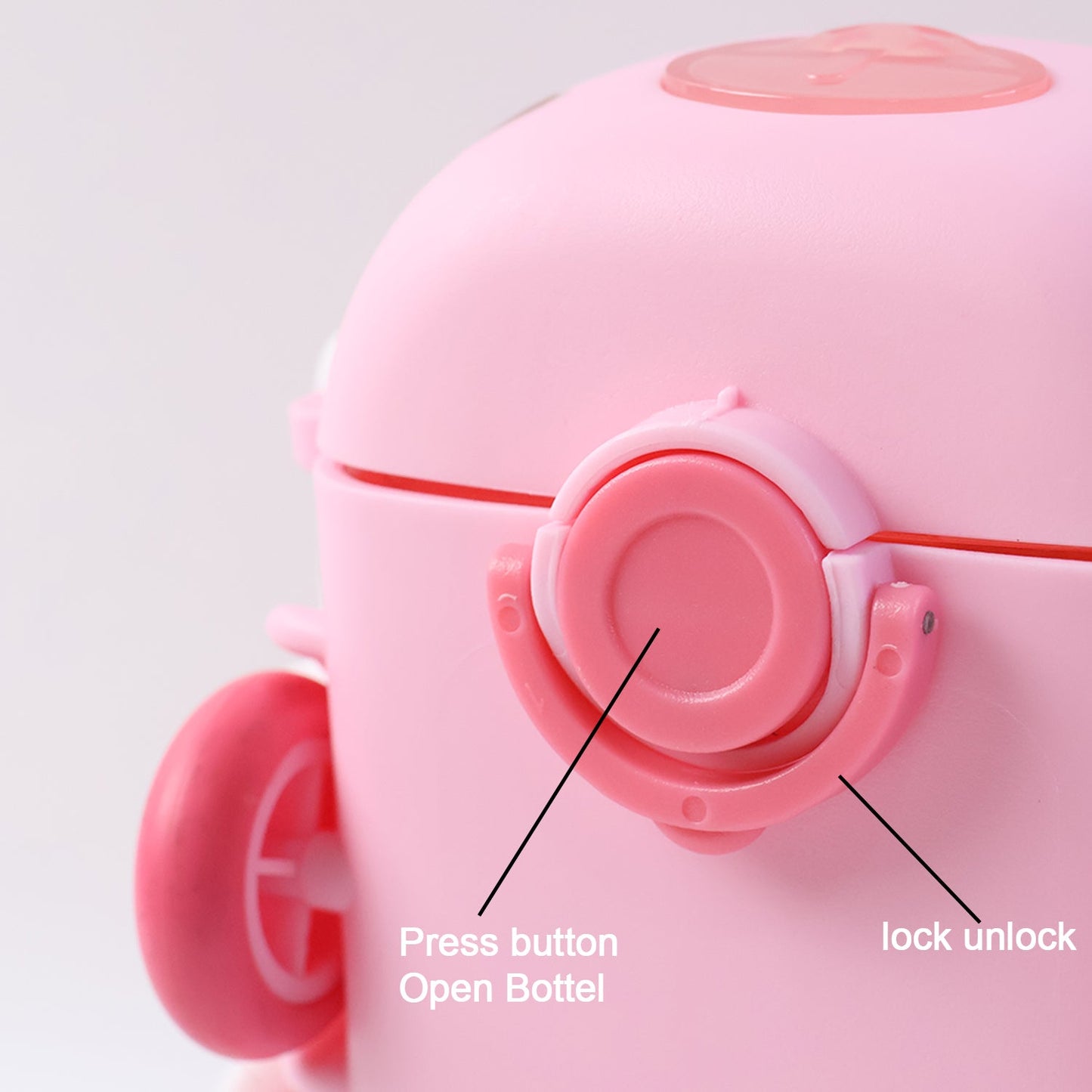 Bus Shaped Kids Water Bottle with Strap ��� 500ml Cute Cartoon Design With S