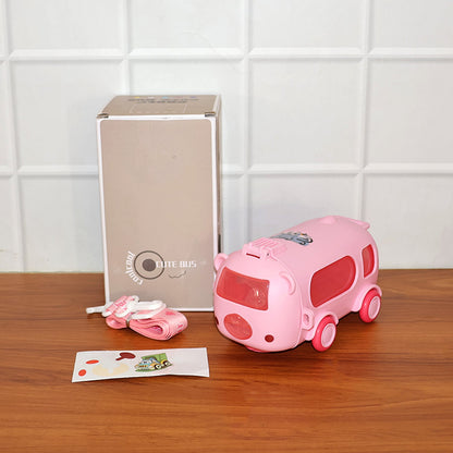 Bus Shaped Kids Water Bottle with Strap ��� 500ml Cute Cartoon Design With S