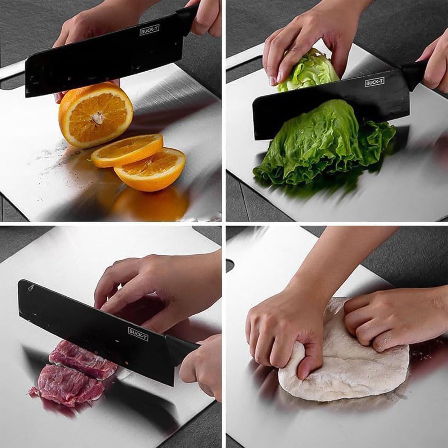 Stainless Steel Vegetable & Fruit Cutting Chopping Board (31��20 Cm / 1