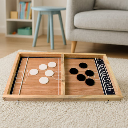 Wooden Board Game Set ��� Ludo, Snakes & Ladders, and Desktop Football (3