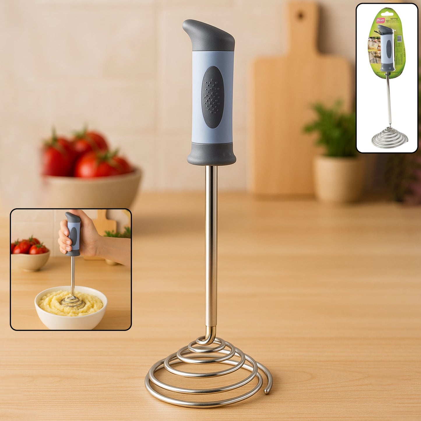 Supermom Spring O���Masher Heavy Duty Stainless Steel Vegetable & Potato