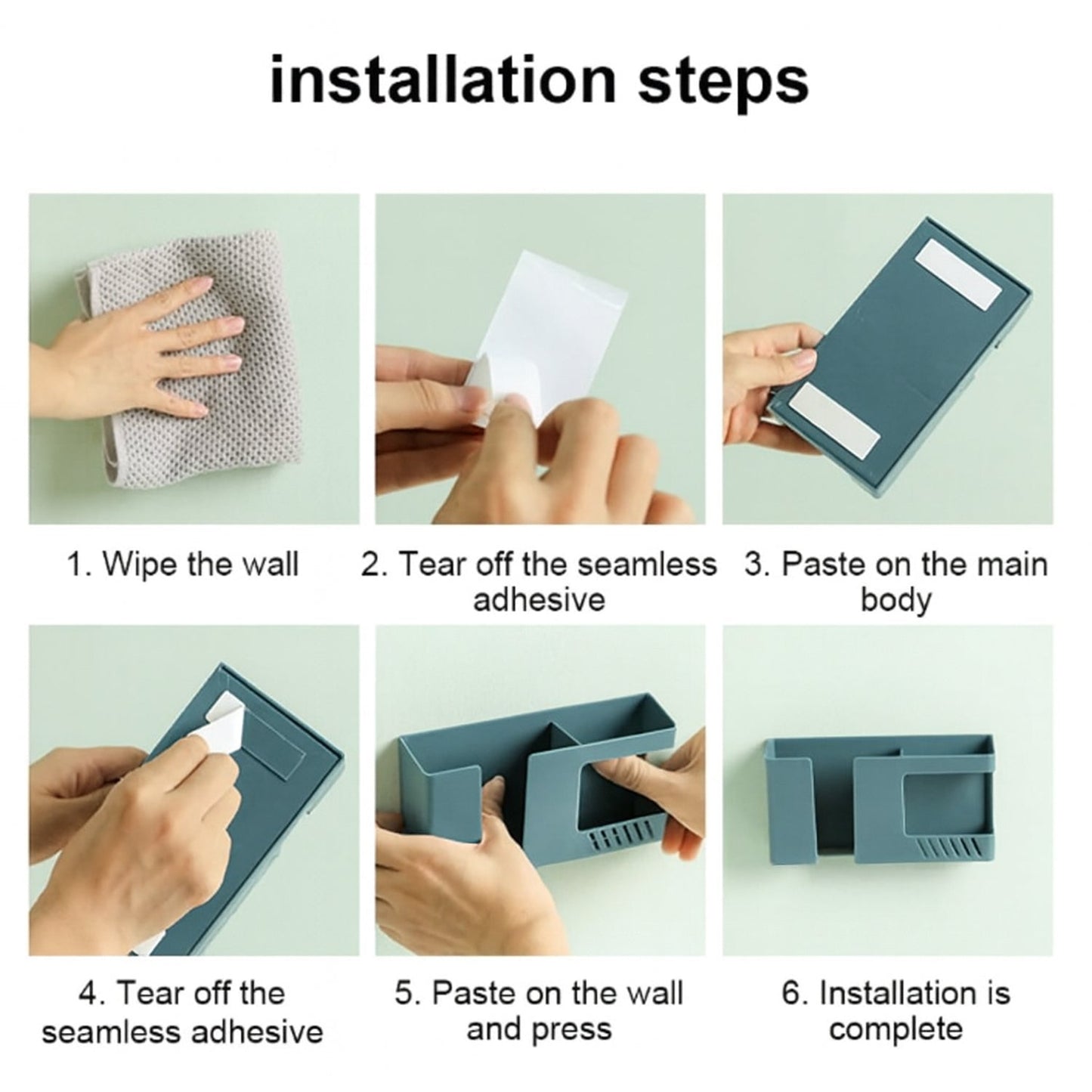 Wall Mounted Multi-Purpose Storage Holder ��� Mobile and Remote Control Organizer