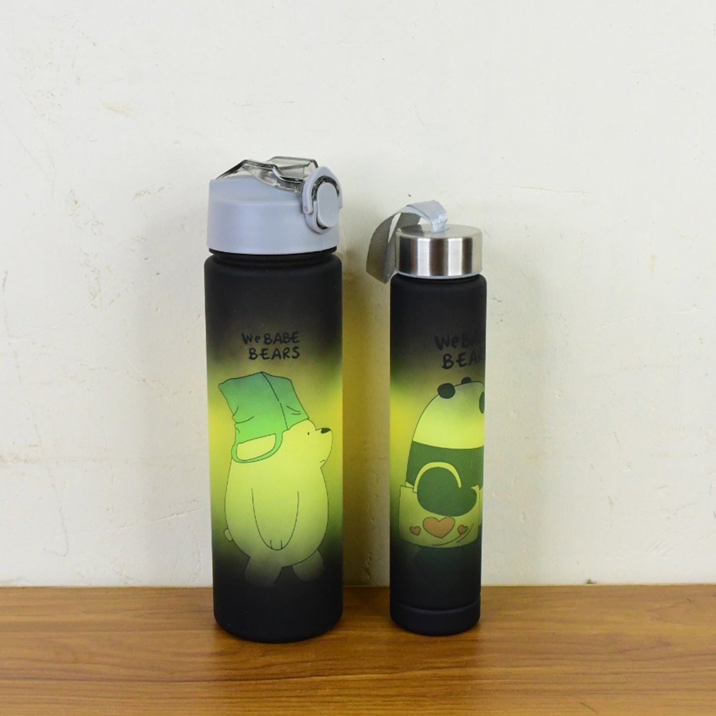 Cartoon Printed Water Bottles ��� 900 ml & 300 ml
