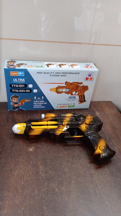 TTG LED Laser Gun Toy ��� Battery Operated Space Blaster with Flashing Lights & Sound (