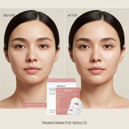BIODANCE Bio-Collagen Real Deep Mask, Hydrating Overnight Hydrogel Mask, Pore Minimizing, Plumping, Elasticity Improvement, Korean Skin Care, Gifts for Women | 1.19oz(34g) x 16ea