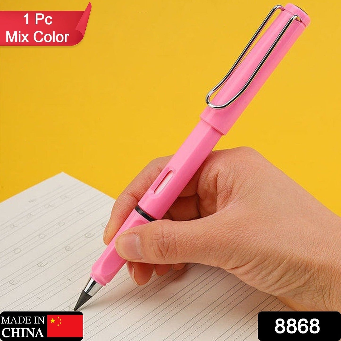2-in-1 Everlasting Magic Pencil with Replaceable Eraser ��� Inkless, Reusable, Portable (1 Pc / Mix