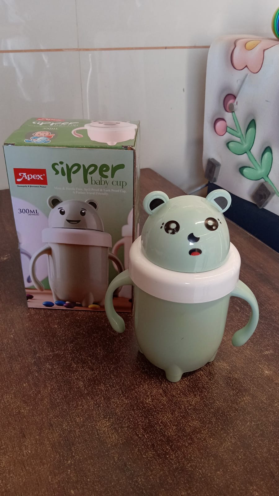 Apex Sipper Baby Cup Training Cup with Handles ��� Spill Proof & Leak Proof (300 ML A