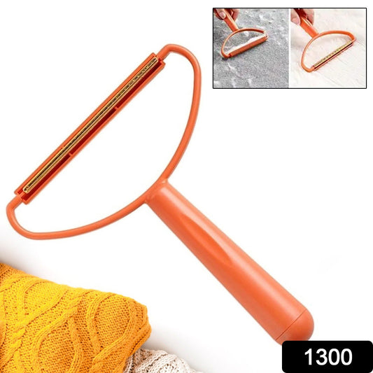 2-in-1 Portable Lint Remover ��� Long-Handle Brush & Sticky Roller for Clothes, Furniture & Carpets