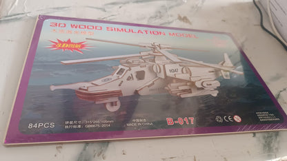 3D Wooden Aircraft Puzzle DIY Assembly Kit (Mix Design ���