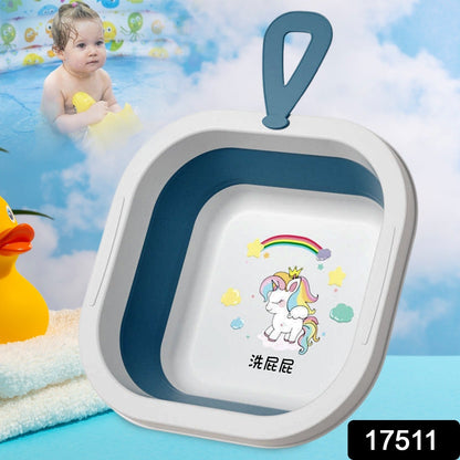 Space-Saving Foldable Baby Wash Basin, Lightweight & Easy to Clean for Home (28��28