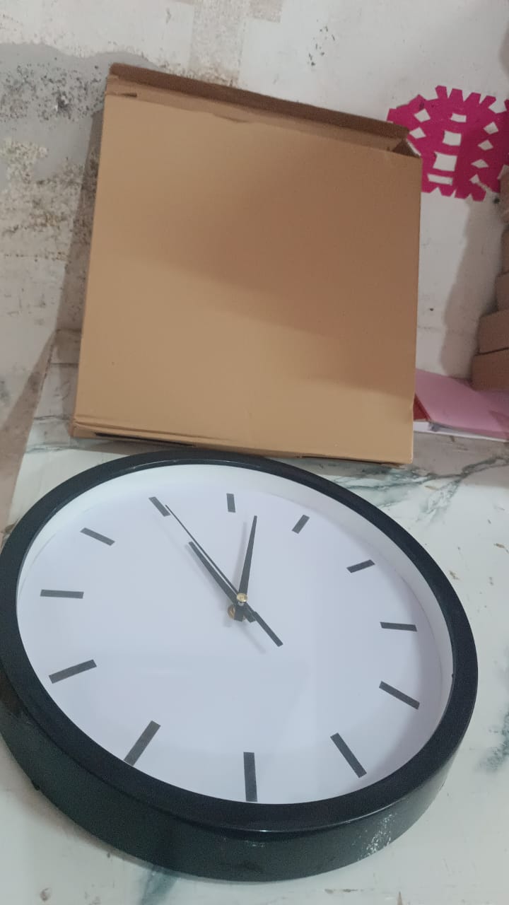 Classic Wall Clock for Home and Office ��� Mix Design Round 1 Pc Assorted P
