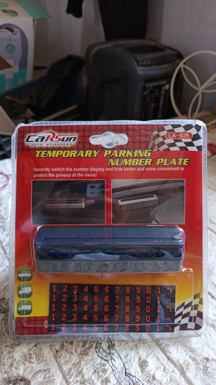 Temporary Car Parking Mobile Number Display with Magnetic Numbers Stickers,Car Parking Magnetic Mobile/Telephone Number Plate (1Pc)�ï