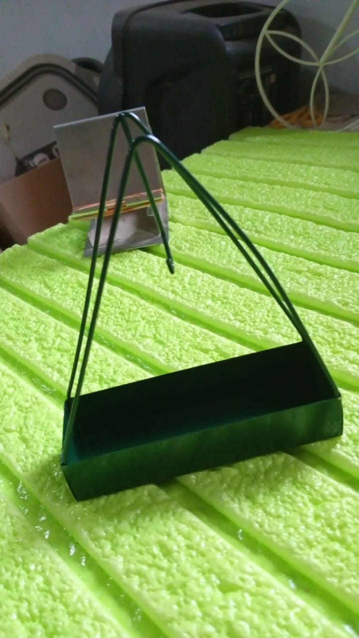 Triangular Iron Mosquito Coil Holder ��� Stylish Outdoor Incense