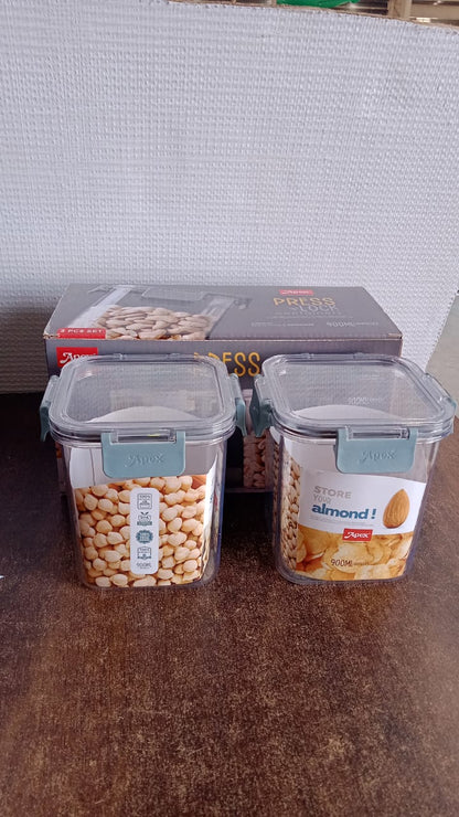 Apex Press N��� Lock Airtight Food Storage Container Set (2Pc/900ml)