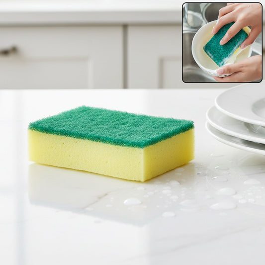 2-in-1 Multi-Purpose Scrub Sponge ��� Wear Resistant Dish & Furniture Cleaner