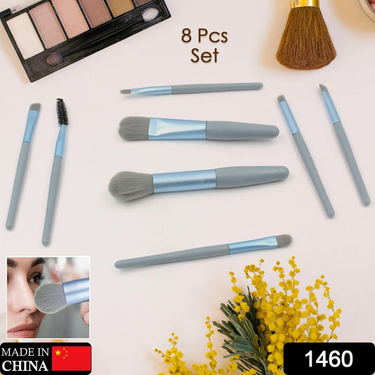 8-Piece Mini Makeup Brush Kit ��� Portable Premium Synthetic Set with Case (Mix C
