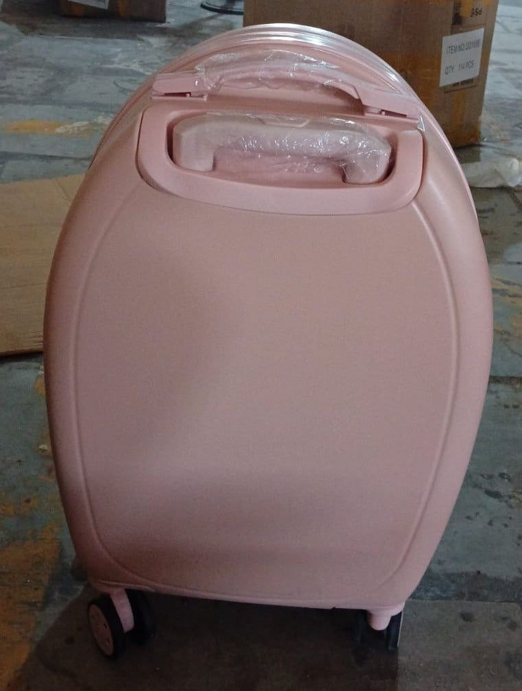 17849��Suitcase For Kids, Girls Green Small Cabin Hard Cover Holiday Carry On Trolley with Extendable Handle, Children's Luggage, Trolley Rolling Luggage for Toddlers Men Woman (Mix Co