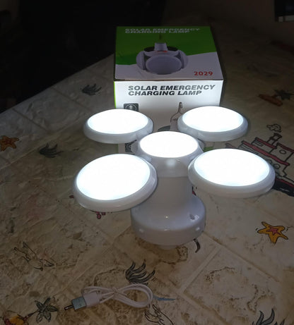 Solar Multi-Functional Emergency LED Light ��� USB Rechargeable, 5 Modes, Foldable, SOS & IP65 Wate