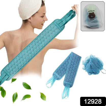 Bath Shower Scrubber Set ��� Dual-Sided Loofah Sponge & Bath Brush for Deep Clean (