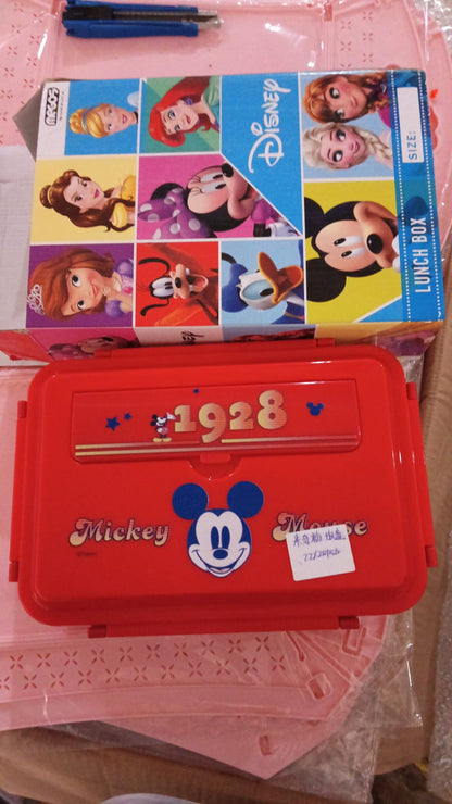 Cartoon Printed 4��Compartment Insulated Lunch Box Stainless Steel |Tiffin Box for Boys, Girls, School & Office Men��for Microwave  Freezer Safe��Adult Children Food Cont