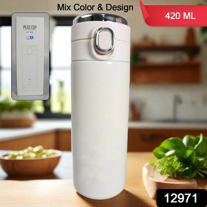 Smart Vacuum Insulated Water Bottle with LED Temperature Display, Cold & Hot | Leak Proof | Office Bottle | Gym | Home | Kitchen | Hiking | Trekking | Travel Bottle�� (Mix Color & Design / 420